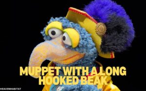 Muppet with a Long Hooked Beak