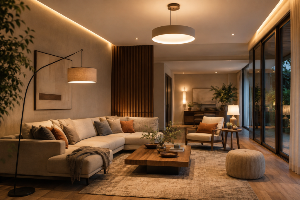 3 Ways to Light Up Your House for a Bright Yet Cozy Living Room chatgpt image aug 12, 2026, 10 54 44 am